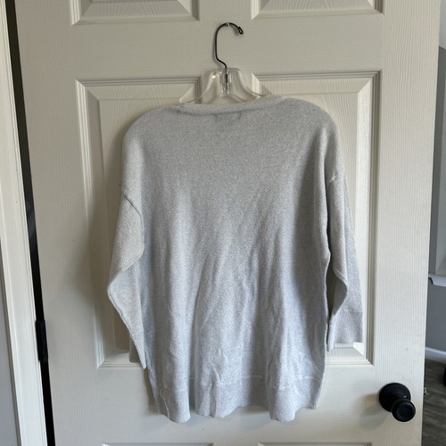 Leichter silber schimmernder Damenpullover Pulli mit 3/4 Arm Größe M - Bild 5 von 8