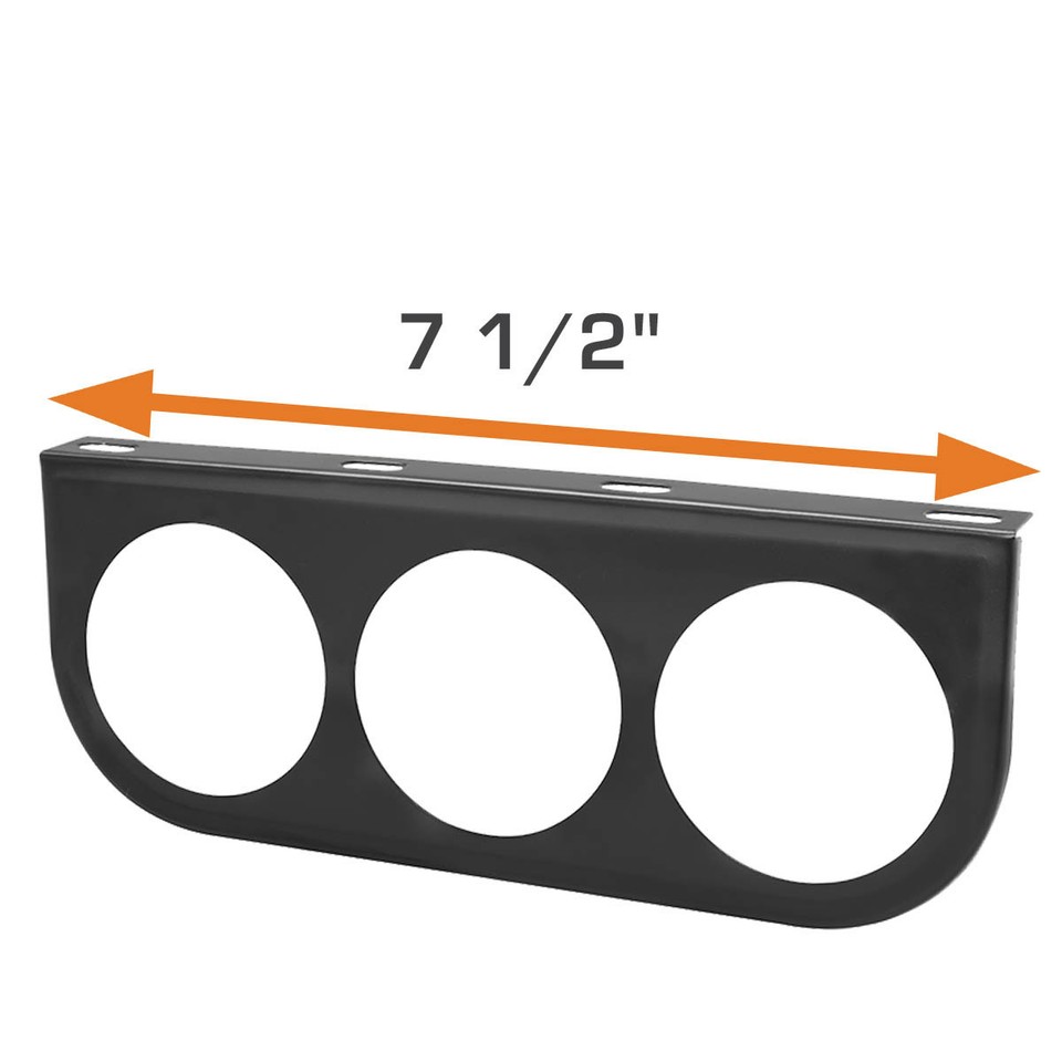 Glowshift 3 In 1 Gauge Install GlowShift Quad Gauge Pod For 1992-1997 Ford F-250/F-350 - Holds 4x 52mm Gauges Pillar Gauge Pod