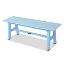Garden Bench All-Weather HDPE 2-Person Outdoor Bench for Front Porch Backyard