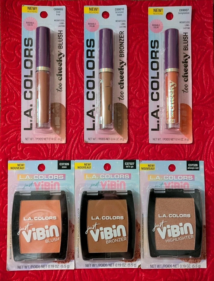 NEW L.A. Colors Blush, Highligter, Bronzer (Too cheeky or Just Vibin) YOU PICK - Image 2 of 3