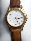 Vintage Lady's Pulsar by Seiko Watch Date V782-0520 White Dial 7.2" New Btry