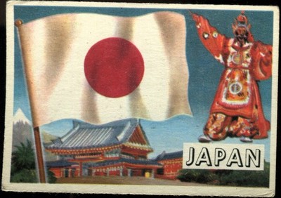 Trade Card, A&BC Kaugummi, FLAGGEN DER WELT, 1959, groß, Japan, #36