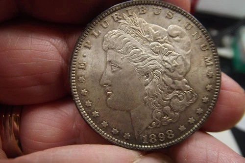 1898-O Morgan Silver Dollar Better Date AU+++ Original Coin  DT12