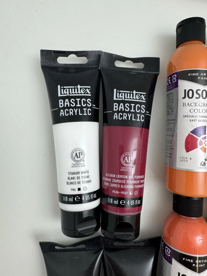 Акриловые матовые краски Jo Sonja's & Liquitex цвета с Golden Gesso 32FL лот из 35 - Изображение 2 из 4