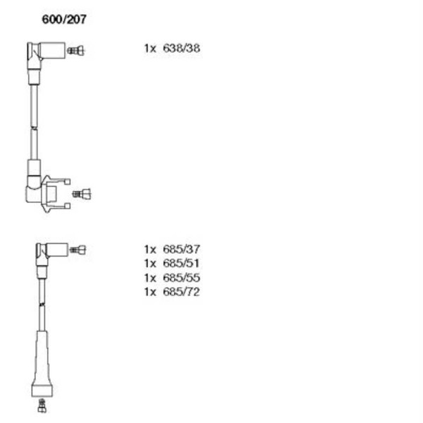 Bremi ZüNdleitungssatz ZüNdkabel Passend FüR Renault 19 II Chamade 1.7-image
