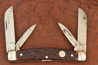 VINTAGE BOKER TREE BRAND USA BROWN DELRIN MEDIUM CONGRESS KNIFE NICE 6006 (27011