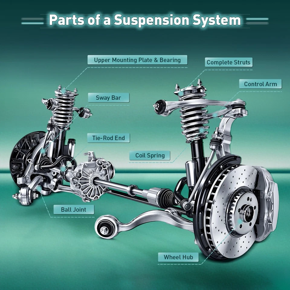 Front Coil Spring & Strut Assembly Sway Bar For Pontiac G3 Chevrolet Ave Aveo5 - Image 2 of 4