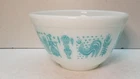 Vintage Pyrex #401 Bowl Blue Amish Butter Print 1.5 Pint Ovenware