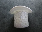 Vintage Fenton White Milk Glass Top Hat, Daisy And Button Pattern, 2 1/4 Inches