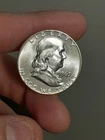 1963- D Franklin Half Dollar BU #3