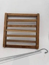 TWO 12” Vanda Plaques With 30” 4 Wire Hangers FREE SHIP Real Cedar Wood Flat