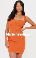 Pretty Little Thing Underbust Detail Strap Bodycon Petite Dress BNWT Size 10