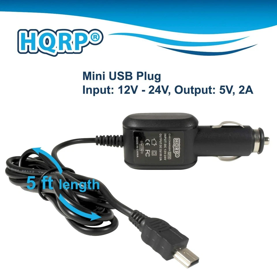 Chargeur De Voiture HQRP Compatible Avec Garmin GPSMAP 376C 378 GPS - Photo 3/4