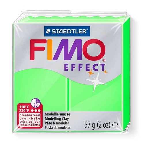 Panetto 57 gr FIMO SOFT EFFECT 17 Colori FLUO TRASLUCIDO PASTELLO FOSFORESCENTE - 第 17/22 張圖片