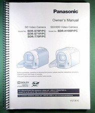 Panasonic SDR-70P / SDR-H100P Instruction Manual: Coil Bound  132 Pages 