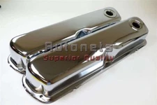 Chrome Small Block Ford Valve Cover 260 289 302 351W 5.0L Mustang Tall SBF Rod