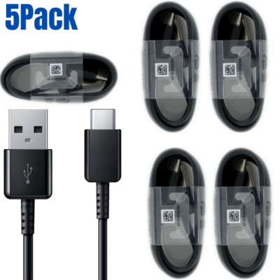 5 Pack Type C USB C Cable Fast Charge Lot For Samsung S20 Android Charging Cord