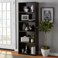 room essentials 5 shelf bookcase espresso