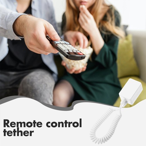 2Pcs Remote Leash TV Remote Cable Adhesive Tether Retractable Tether Desk Phone - Picture 4 of 12