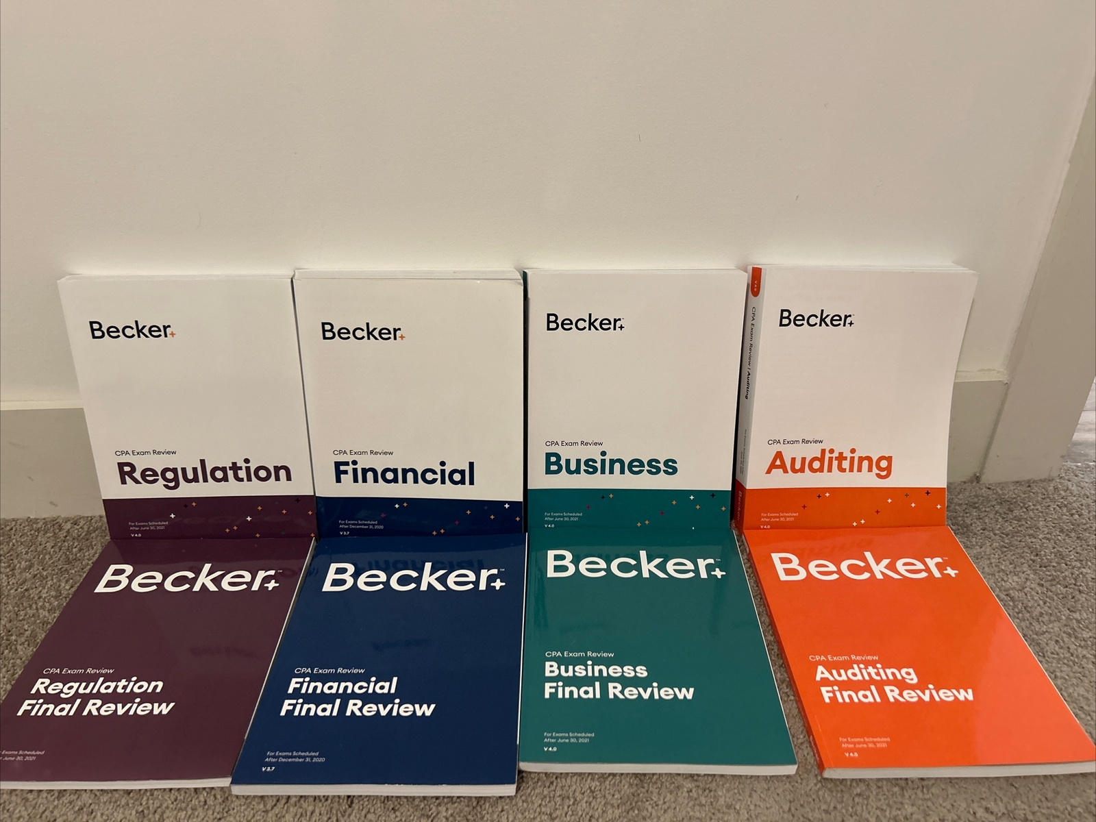 Becker CPA Exam Review Books Financial Auditing Regulation Business V4