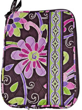 Vera Bradley E-Reader Tablet Sleeve Purple Punch Floral Carrier Case 7 x 9"