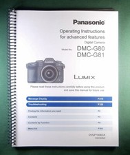 Panasonic DMC-G10 / DMC-G81 Advanced Manual: Full Color & Protective Covers