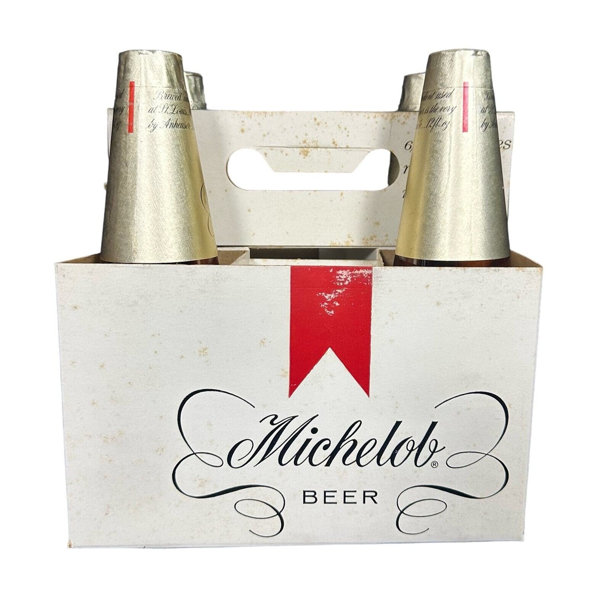 Michelob Beer Bottles 4 Sealed Display Only in Original Carton