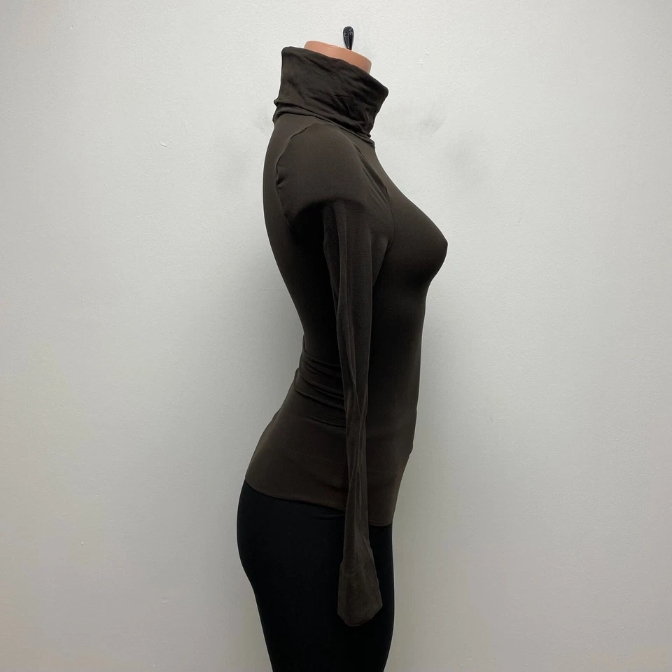 Spanx Brown Bittersweet On Top and In Control Long Sleeve Turtleneck Shapewear L - Image 3 of 4