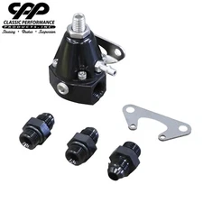 CPP 90395 Fuel Pressure Regulator Carb or E.F.I Bypass 4-80 PSI Adjustable -6 AN