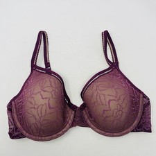 Wacoal Womens Size 34D Rosy Outlook Contour T-Shirt Underwire Bra in Purple 1928