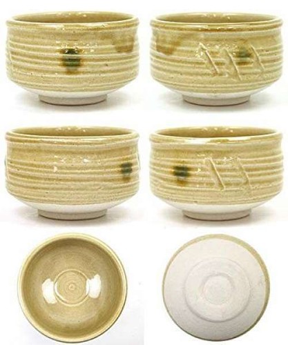 Juego de té verde de instrumentos de ceremonia de té tazón de té batidos color beige Japón - Imagen 2 de 3
