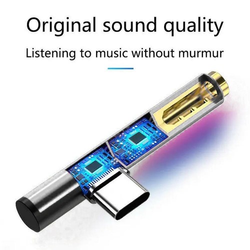 For USB Type C to 3.5mm Female Headphone Aux Audio Jack Adapter Braided Z3S2 - Zdjęcie 17 z 20