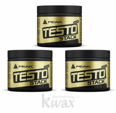 (EUR 211,56/kg) 3er-Pack Peak Testo Stack 3 x 60 Kapseln