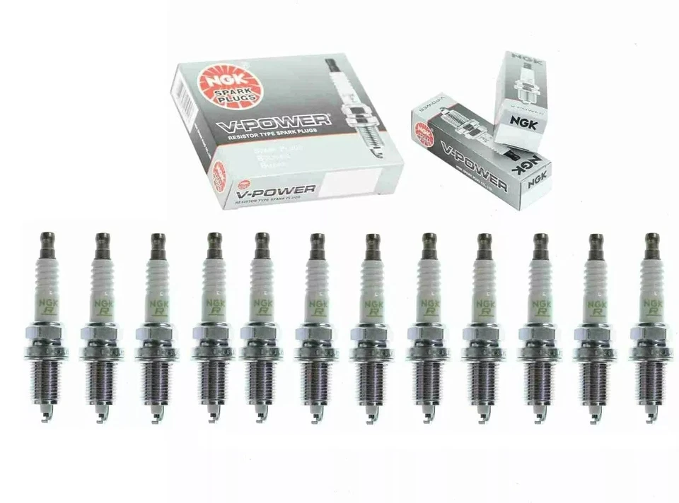 Bujías NGK "V-POWER" (Juego de 12) 1994-2002 para Mercedes-Benz E320 3,2 L V6 Foto 2 de 4