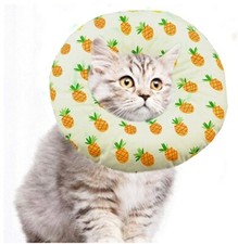 ANIAC Pet Cat Recovery Collar Adjustable Healing XXS Dog, Small Cat Pineapple.