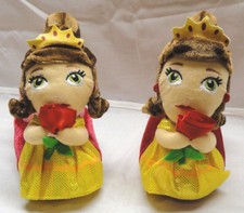 DISNEY PRINCESS BELLE TODDLER GIRLS PLUSH SOCK-TOP SLIPPERS, SIZES 5/6  7/8,NEW