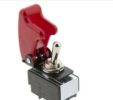Deal !! 2 pcs Pilot Automotive Performance Toggle Switch + Red Safety Cover 20A 