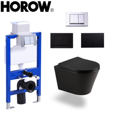 Spülrandlos Drehspülung WC mit spülkasten komplett Set oder Vorwandelement 82 cm