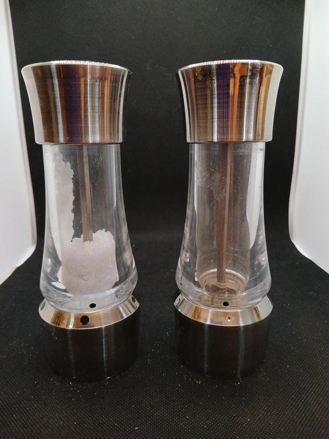 Trudeau Salt and Pepper Mill Grinders Manual 7 1/4” Stainless Steel & Glass M16