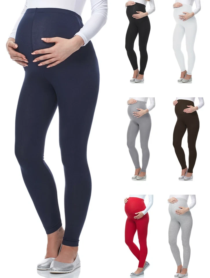 Be Mammy Lange Bequeme Umstandsleggings Schwangerschaftsleggings aus Viskose 02