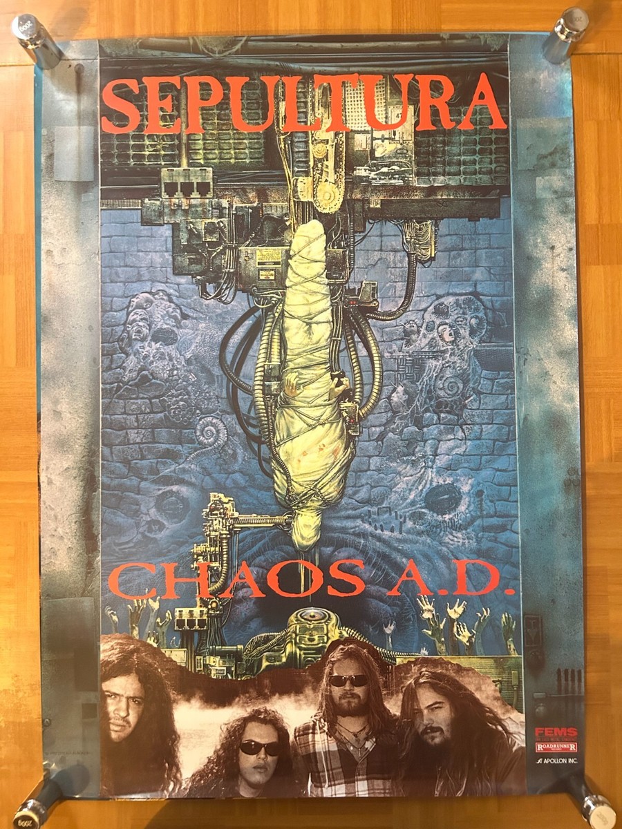 SEPULTURA CHAOS A.D. B2告知ポスター 1993年 SEPULTURA / Chaos A.D. 1993 Japan Original Promo Poster B2 20x28in