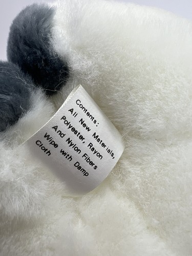 Vintage Graphics International Teddy Bear White With Grey Paws 7 Inch Plush 1986 - Picture 6 of 8