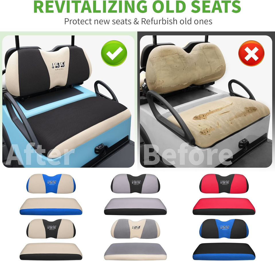 Yamaha Club Car Precedent Golf Cart Seat Covers Sandwich Material