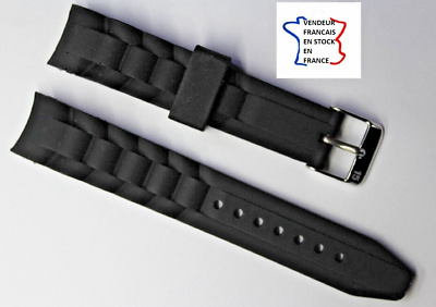 Bracelet Montre Silicone Serge Blanc TEAM 15 - 18mm - Blanc - Bord Arrondi