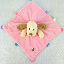 Spot Puppy Lovey Security Blanket Comfort Transitional Pink Soft With Tabs 12"