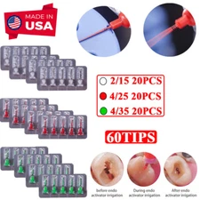 Dental Endo Sonic Activator Tips Irrigator Ultrasonic Handpiece 60Tip Root Clean