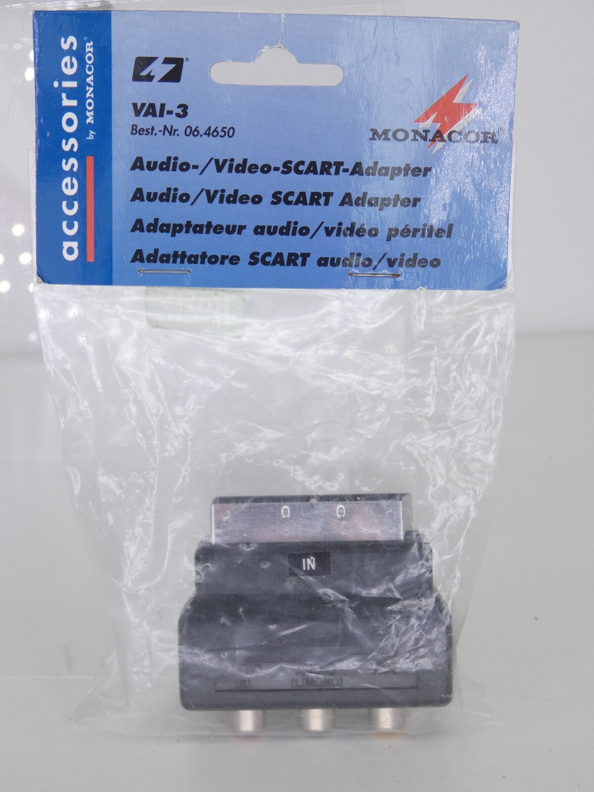 Monacor Adapter SCART RCA Phono Video Audio Germany Quality SCART To RCA