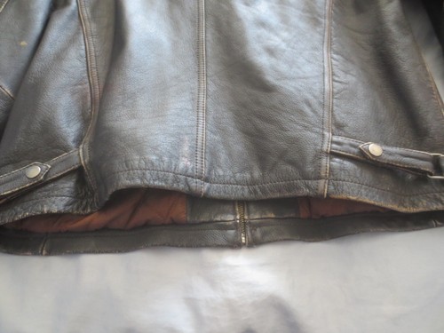 Vintage Hard to Find Heavy Thick Soft Leather Danier Motorcycle Jacket - Large - Picture 17 of 19