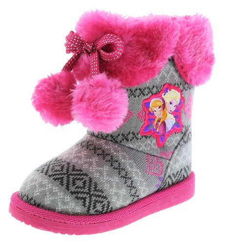 Disney Frozen Anna Elsa Pelliccia Ecologica con Zip Felpa Stivali Scarpe  Girls / | eBay