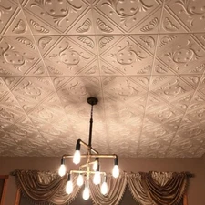 Ceiling Tiles, Glue-Up Foam Panels, 20x20, Home Decor, R2W Anet Wreath, 8pcs Set